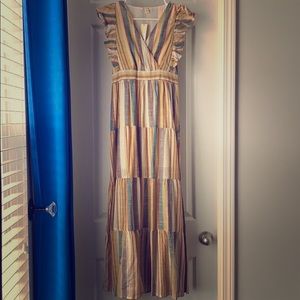 NWT tie dress lightly lined. Size small.